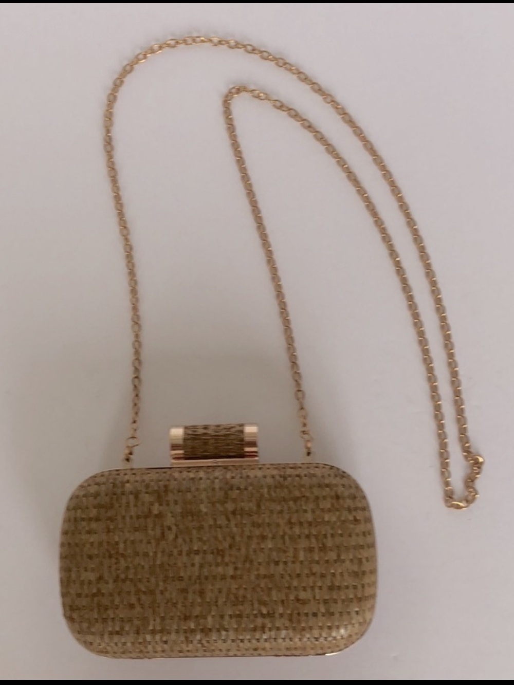 Vintage woven straw Tan Clutch - Picture 2 of 7